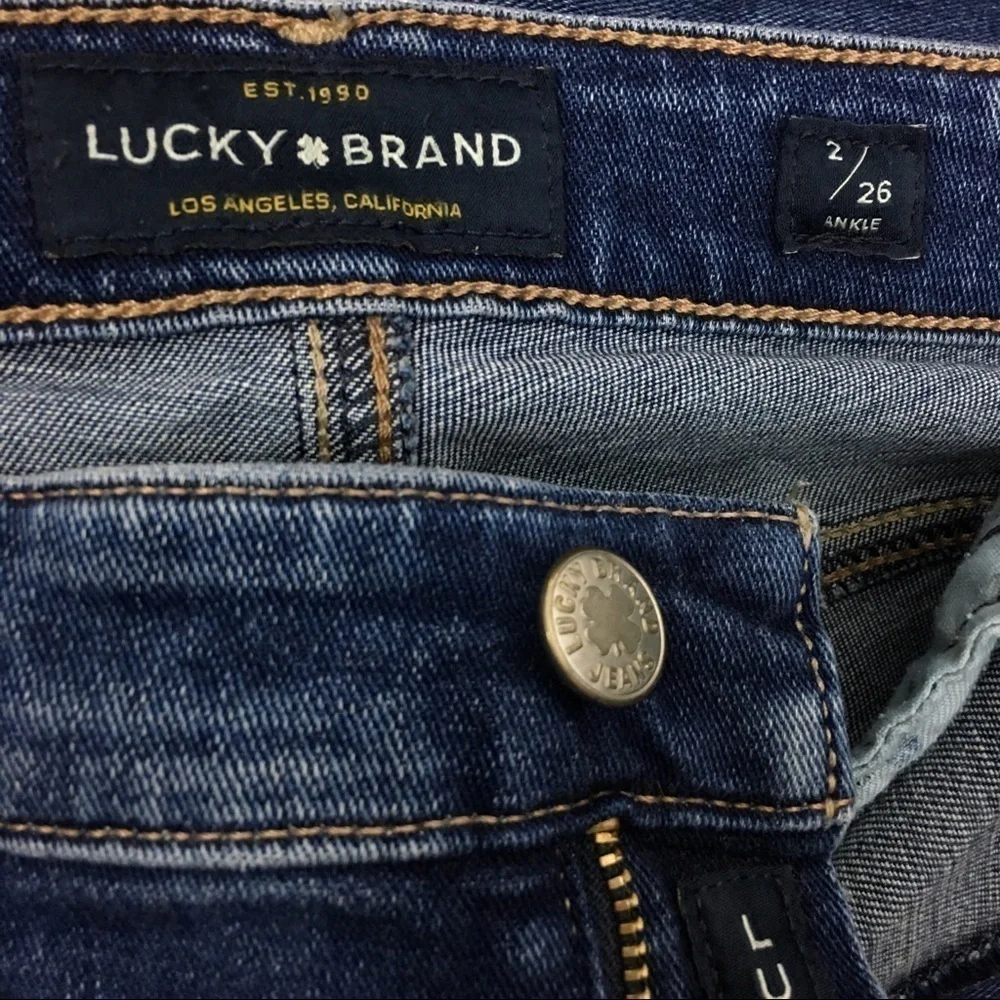 LUCKY BRAND Jeans Bridgette Skinny Ankle Candiani Denim Fabric Milan Size 2 / 26